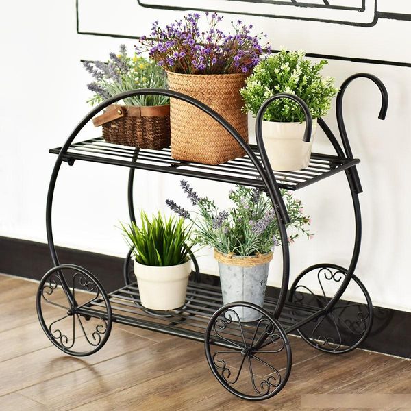 costway heavy duty metal flower cart pot rack plant display stand holder decor t200506
costway heavy duty metal flower cart pot rack plant display stand holder decor t200506