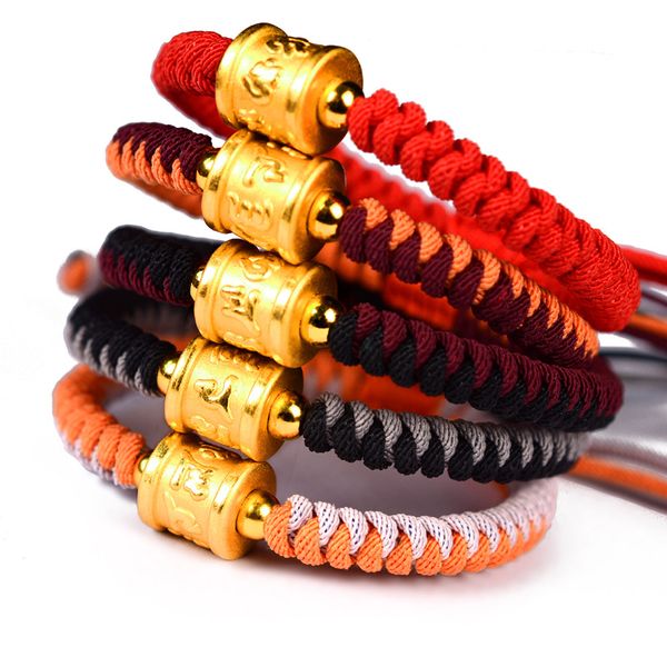 fashion new six-word mantra buddhist bracelet hand-woven safety hand rope men and women sale, Golden;silver
fashion new six-word mantra buddhist bracelet hand-woven safety hand rope men and women sale, Golden;silver