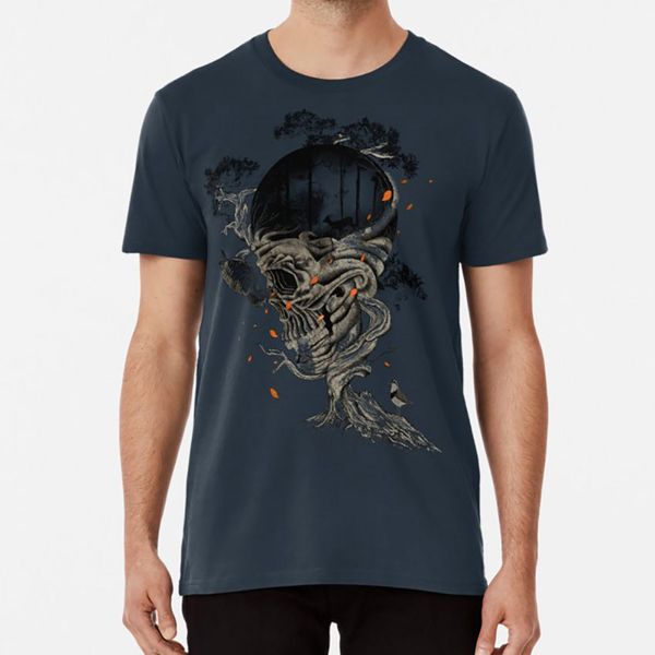 lost translation t shirt skull flora leaves deer forest lost