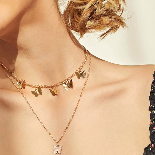 chokers selling korean gold color layer cute butterfly clavicle necklace for women girls boho collar fashion party choker, Golden;silver
chokers selling korean gold color layer cute butterfly clavicle necklace for women girls boho collar fashion party choker, Golden;silver