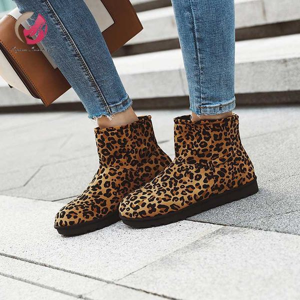 original intention stylish leopard snow boots woman ankle boots round toe flats black brown warm shoes woman size 4-10.5
original intention stylish leopard snow boots woman ankle boots round toe flats black brown warm shoes woman size 4-10.5