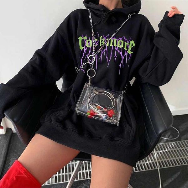 harajuku ins vintage winter casual punk plus size female letter loose long-sleeved hip-hop pocket hooded fun gothic sweatshirt, Black
harajuku ins vintage winter casual punk plus size female letter loose long-sleeved hip-hop pocket hooded fun gothic sweatshirt, Black