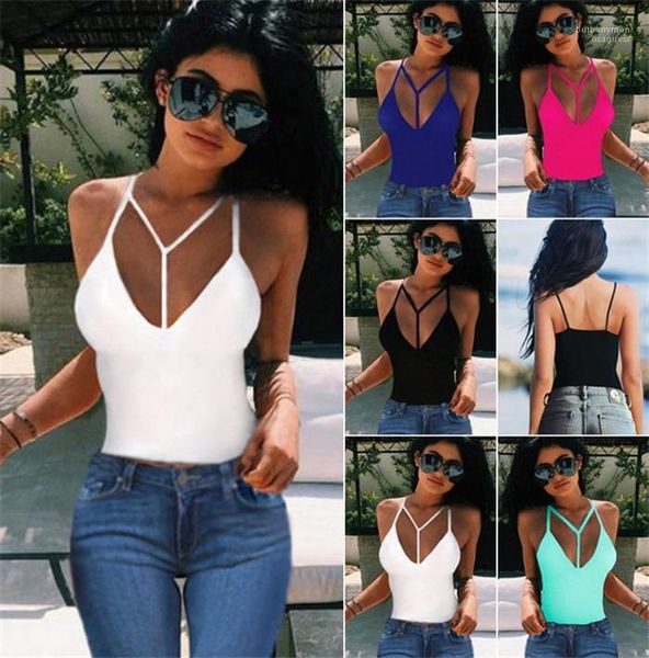 fashion backless solid color slim t shirt womens summer designer low cut v neck sling vest, White
fashion backless solid color slim t shirt womens summer designer low cut v neck sling vest, White