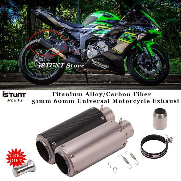 51mm 60mm universal motorcycle exhaust pipe muffler gp project escape moto titanium alloy carbon fiber
51mm 60mm universal motorcycle exhaust pipe muffler gp project escape moto titanium alloy carbon fiber