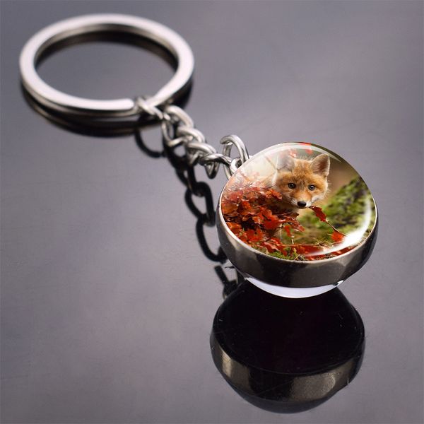 key ring fox keychain lovely fox picture glass ball keychain double side cabochon glass metal keyring christmas for men, Silver
key ring fox keychain lovely fox picture glass ball keychain double side cabochon glass metal keyring christmas for men, Silver