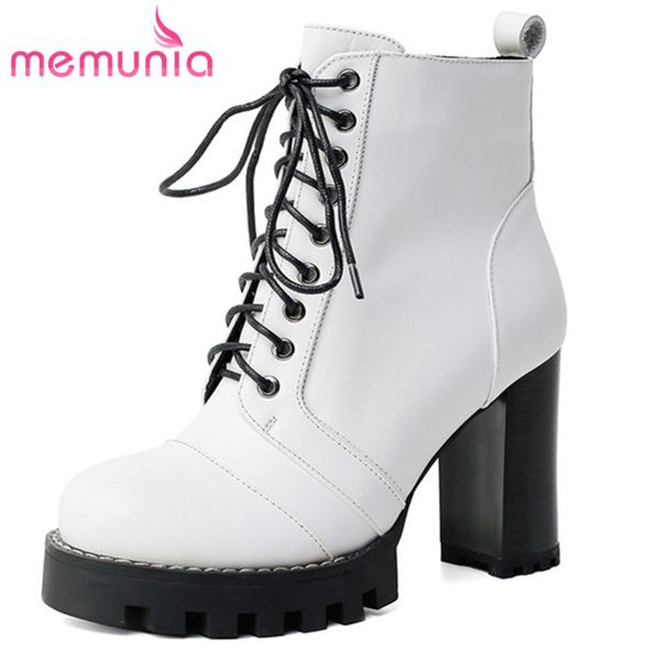 memunia 2020 high heel platform shoes women boots genuine leather shoes autumn winter woman ankle boots, Black
memunia 2020 high heel platform shoes women boots genuine leather shoes autumn winter woman ankle boots, Black
