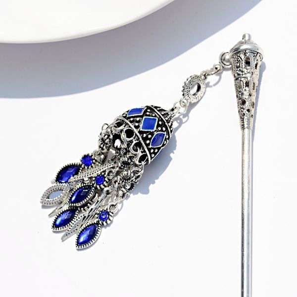 2020 women's ethnic blue bell hairpins jewelry traditional hollow tassel hair sticks jewelry fashion hairwear, Golden;silver
2020 women's ethnic blue bell hairpins jewelry traditional hollow tassel hair sticks jewelry fashion hairwear, Golden;silver