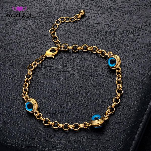 link, chain blue evil eye crystal charm bracelets for women muslim jewelry 3 turkish bracelet gold color plated never faded, Black
link, chain blue evil eye crystal charm bracelets for women muslim jewelry 3 turkish bracelet gold color plated never faded, Black