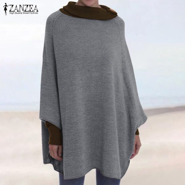 fashion knitted pullovers women's spring blouse 2020 zanzea casual long sleeve shirts female patchwork blusas plus size 7, White
fashion knitted pullovers women's spring blouse 2020 zanzea casual long sleeve shirts female patchwork blusas plus size 7, White