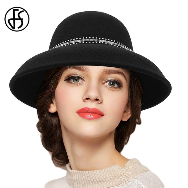 stingy brim hats fs rivet decoration wool bowler cap for ladies woman hat vintage dome fedora black elegant, Blue;gray
stingy brim hats fs rivet decoration wool bowler cap for ladies woman hat vintage dome fedora black elegant, Blue;gray