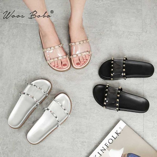 woos bobo summer rivet slippers transparent pvc sandals women beach flip flops fashion rivet bling women shoes, Black
woos bobo summer rivet slippers transparent pvc sandals women beach flip flops fashion rivet bling women shoes, Black