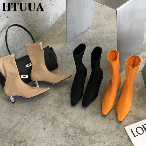 htuua fashion rhinestone round heels boots women autumn winter small square toe stretch socks boots women's dress shoes sx4309, Black
htuua fashion rhinestone round heels boots women autumn winter small square toe stretch socks boots women's dress shoes sx4309, Black