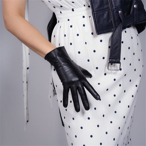 touchscreen real leather gloves 25cm short style pure imported goatskin women plush lining fashion simple black wzp07, Blue;gray
touchscreen real leather gloves 25cm short style pure imported goatskin women plush lining fashion simple black wzp07, Blue;gray