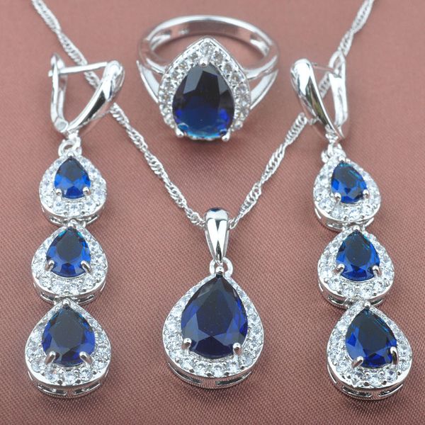 long water drop women's summer jewelry sets silver color necklace pendant blue zirconia earrings rings 2020 newtz0180
long water drop women's summer jewelry sets silver color necklace pendant blue zirconia earrings rings 2020 newtz0180