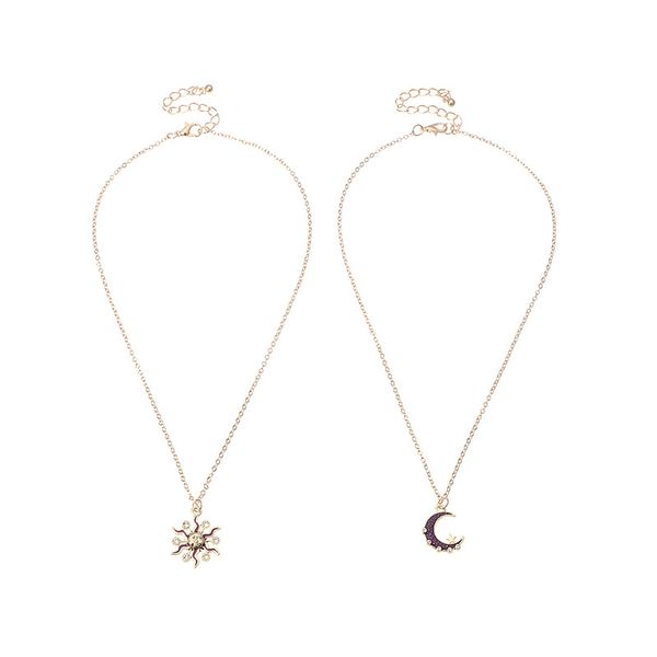 pendant necklaces sun moon double layer chains choker necklace for women jewelry collares friends girl accessories aesthetics suspension xl1, Silver
pendant necklaces sun moon double layer chains choker necklace for women jewelry collares friends girl accessories aesthetics suspension xl1, Silver