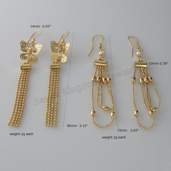 dangle & chandelier min order 10$/can mix design/ 2 styles - yellow gold gp filled zircon stone butterlfy / bead charm dangler earring, Silver
dangle & chandelier min order 10$/can mix design/ 2 styles - yellow gold gp filled zircon stone butterlfy / bead charm dangler earring, Silver