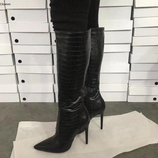 olomm new arrival women knee high boots thin high heels boots nice pointed toe elegant black party shoes women us size 5-13
olomm new arrival women knee high boots thin high heels boots nice pointed toe elegant black party shoes women us size 5-13