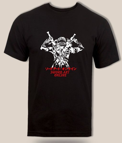 2019 new t shirt men kirito t-shirt sword art online shirt black swordsman sao cool anime tee short tee shirt
2019 new t shirt men kirito t-shirt sword art online shirt black swordsman sao cool anime tee short tee shirt