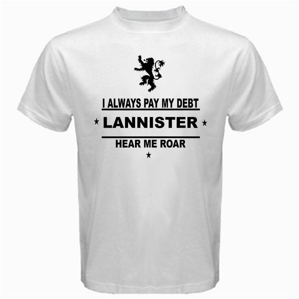 2019 new fashion men tee shirt i always pay my debt - lannister tv series tshirt white
2019 new fashion men tee shirt i always pay my debt - lannister tv series tshirt white