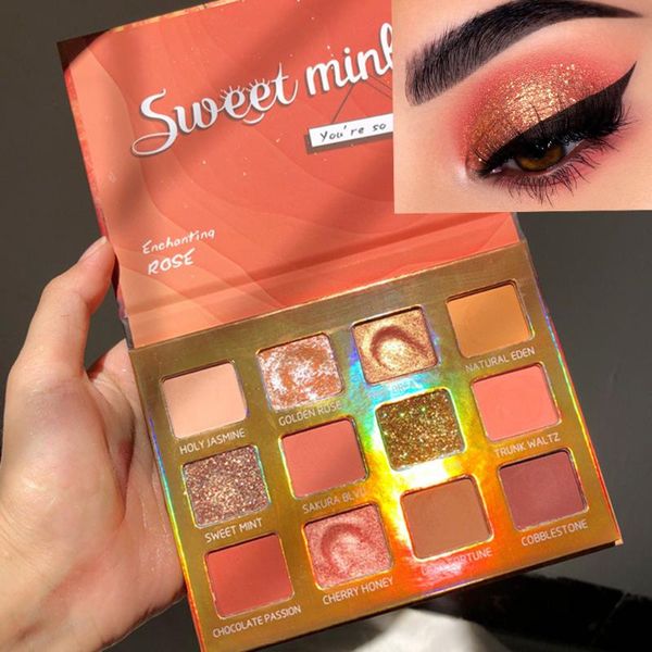 12 colors peach eyeshadow palette holographic shiny matte glitter pigment eye shadow pallete metallic diamond makeup palette
12 colors peach eyeshadow palette holographic shiny matte glitter pigment eye shadow pallete metallic diamond makeup palette