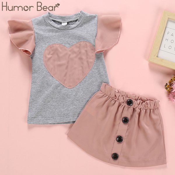 humor bear summer kids girl clothing sets 2pcs heart printed short sleeve button skirt children clothes suit sets for girls, White
humor bear summer kids girl clothing sets 2pcs heart printed short sleeve button skirt children clothes suit sets for girls, White