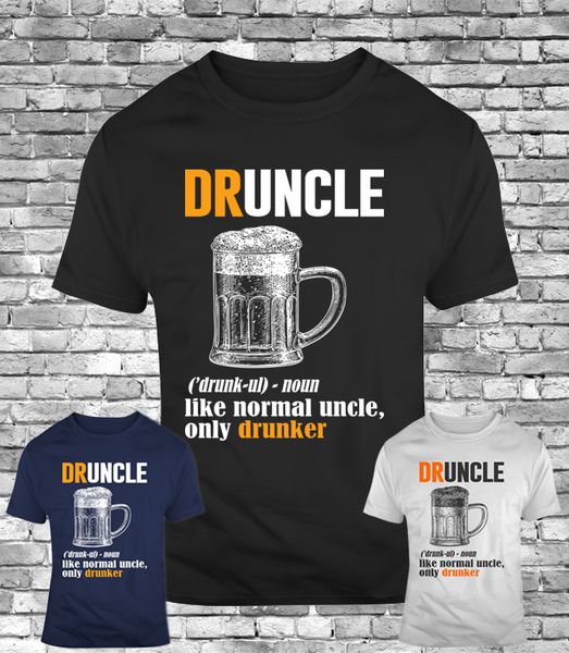 new druncle funny gift men's t-shirt uncle beer drunker father's day christmas fashion men print cool novelty t shirt
new druncle funny gift men's t-shirt uncle beer drunker father's day christmas fashion men print cool novelty t shirt