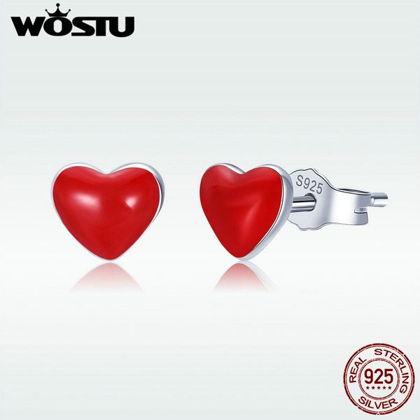 stud wostu 100% 925 sterling silver sweet red heart enamel earrings for women earring party jewelry gift dze147, Golden;silver
stud wostu 100% 925 sterling silver sweet red heart enamel earrings for women earring party jewelry gift dze147, Golden;silver