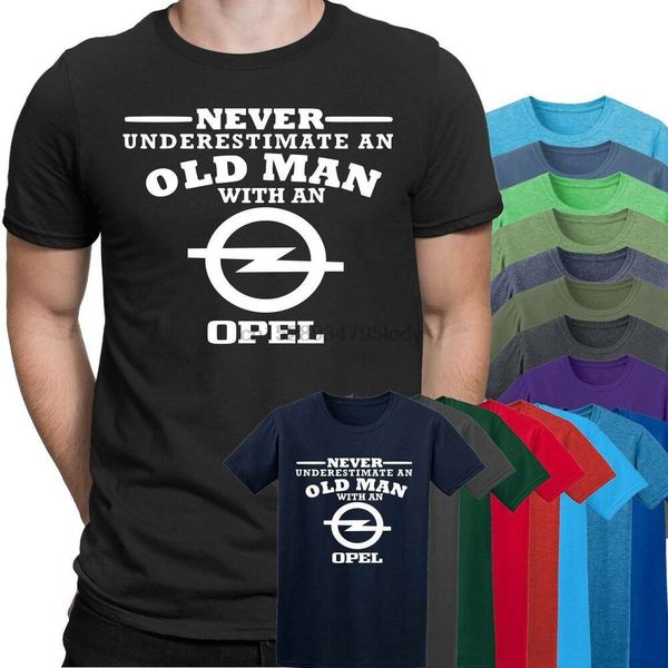 opel vauxhall never underestimate an old man mens t shirt s - 5xl black t shirt