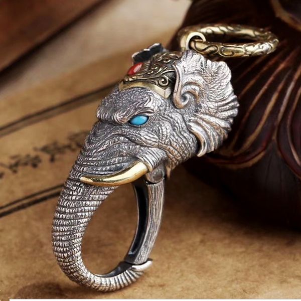 925 sterling silver turquoise / agate men retro biker elephant keyring key ring keychain
925 sterling silver turquoise / agate men retro biker elephant keyring key ring keychain
