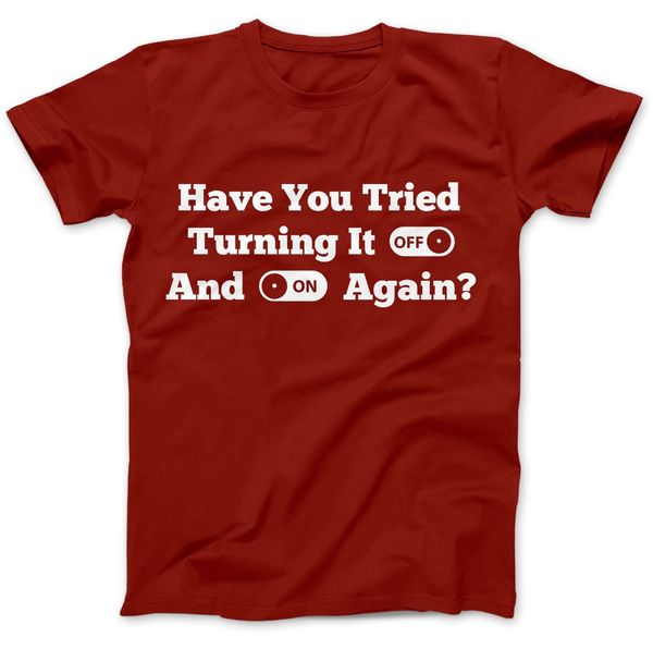 it support turn off and on again funny t-shirt 100% premium cotton gift pc 2019 men's funny slim fit street wear shirt
it support turn off and on again funny t-shirt 100% premium cotton gift pc 2019 men's funny slim fit street wear shirt