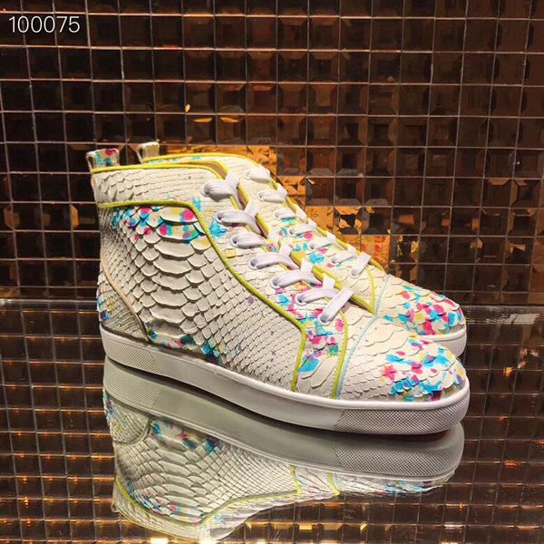 graffiti python leather high sneakers shoes women,men red bottom casual party leisure flats famous dress walking with box eu35-46, Black
graffiti python leather high sneakers shoes women,men red bottom casual party leisure flats famous dress walking with box eu35-46, Black