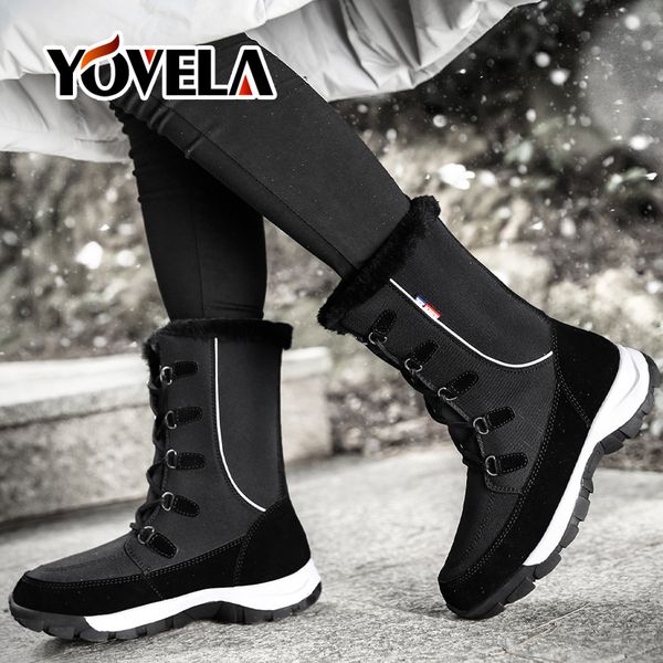 fashion women mid-calf winter snow boots women warm fur boots outdoor non-slip casual shoes waterproof winter, Black
fashion women mid-calf winter snow boots women warm fur boots outdoor non-slip casual shoes waterproof winter, Black