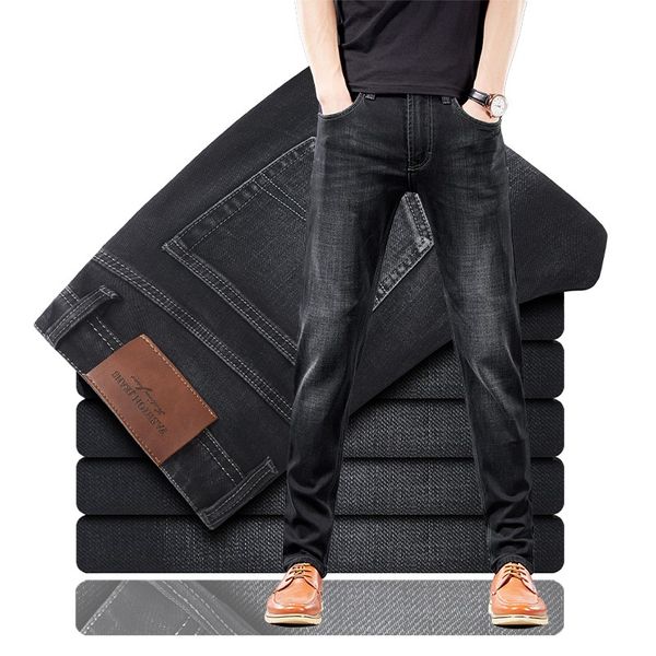 men's jeans 2021 autumn classic style black stretch men business casual cotton slim-fit denim pants male brand trousers, Blue
men's jeans 2021 autumn classic style black stretch men business casual cotton slim-fit denim pants male brand trousers, Blue
