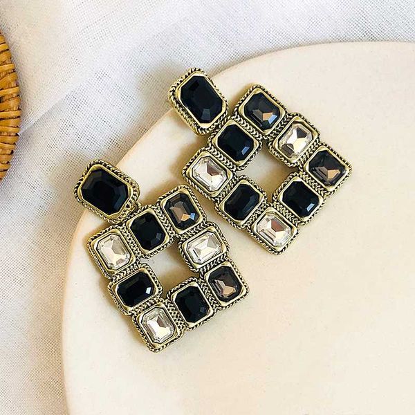 anesoa vintage black white square drop earrings for women geometric statement temperament big earrings 2020 new fashion jewelry, Silver
anesoa vintage black white square drop earrings for women geometric statement temperament big earrings 2020 new fashion jewelry, Silver