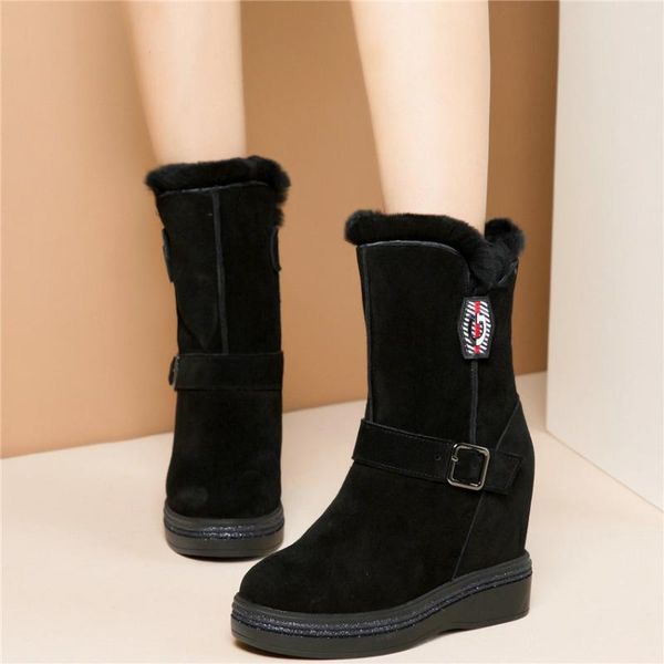 boots fashion sneakers women cow leather wedges high heel female winter warm fur platform pumps shoes, Black
boots fashion sneakers women cow leather wedges high heel female winter warm fur platform pumps shoes, Black