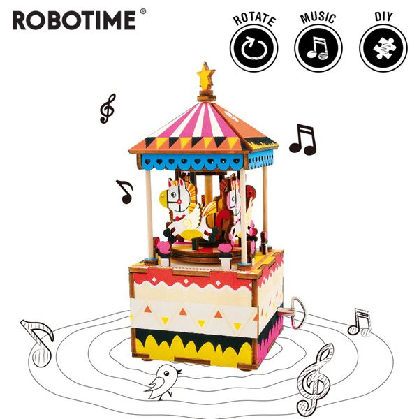 robotime diy merry-go-round 3d wooden puzzle game assembly rotatable music box toy gift for children am304 y200317
robotime diy merry-go-round 3d wooden puzzle game assembly rotatable music box toy gift for children am304 y200317