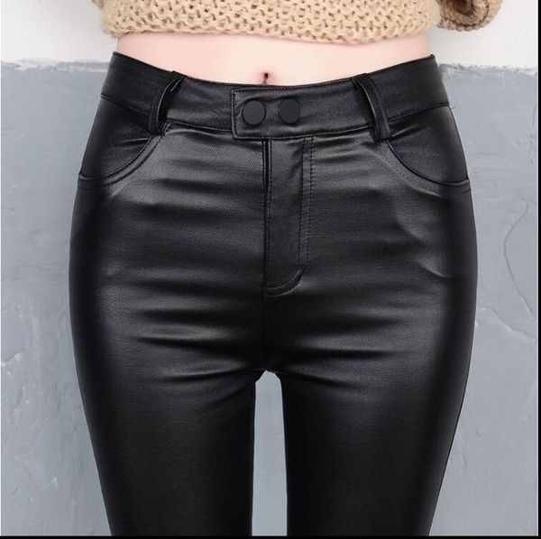 2020 autumn winter women pu leather pants high waisted elastic shiny leggings slim women pencil leather pants women, Black
2020 autumn winter women pu leather pants high waisted elastic shiny leggings slim women pencil leather pants women, Black