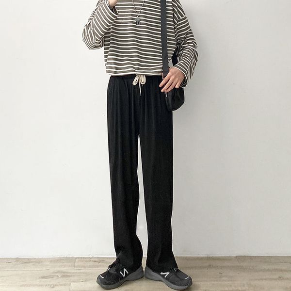 men's pants casual 2021 autumn and winter handsome solid color loose wild trousers young people fashion trend clothing, Black
men's pants casual 2021 autumn and winter handsome solid color loose wild trousers young people fashion trend clothing, Black