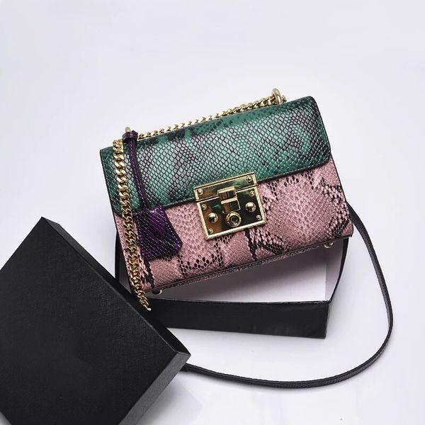 new ladies fashion snake grain leather small square bag chain shoulder bag leather diagonal wild handbag
new ladies fashion snake grain leather small square bag chain shoulder bag leather diagonal wild handbag