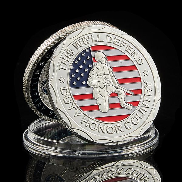 us flag army veteran craft badge proud served this we'll defend duty honor country day silver plated challenge coin gifts
us flag army veteran craft badge proud served this we'll defend duty honor country day silver plated challenge coin gifts