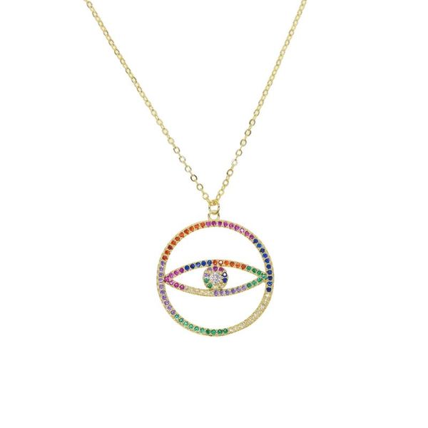 big hollow round evil eye pendant necklace for women luxury rainbow cz paved jewelry trendy gold link chain party gift, Silver
big hollow round evil eye pendant necklace for women luxury rainbow cz paved jewelry trendy gold link chain party gift, Silver