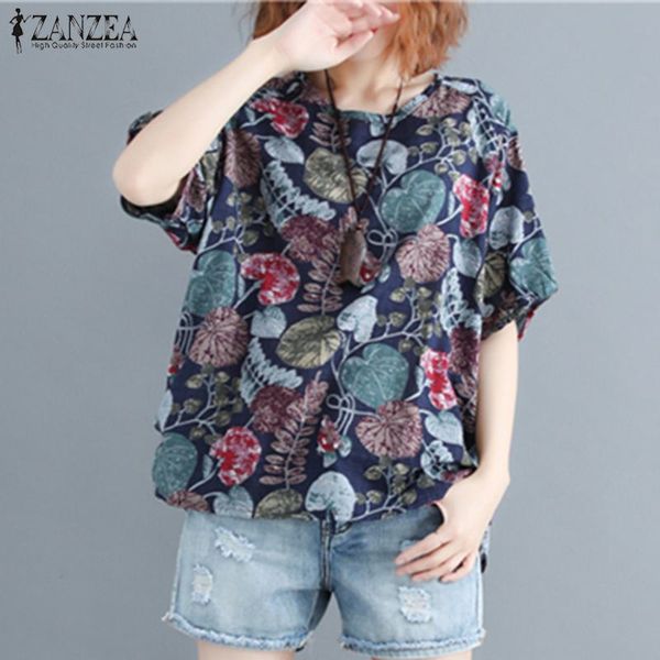2020 zanzea women's printed blouse fashion summer tee shirts casual short sleeve blusas female o neck floral plus size 7, White
2020 zanzea women's printed blouse fashion summer tee shirts casual short sleeve blusas female o neck floral plus size 7, White