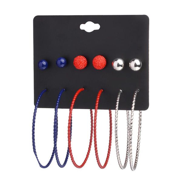hoop & huggie 6 pairs/set fashion unique alloy circle round twisted hoops earrings for women resin ball creole boucle d'oreille wholesa, Golden;silver
hoop & huggie 6 pairs/set fashion unique alloy circle round twisted hoops earrings for women resin ball creole boucle d'oreille wholesa, Golden;silver