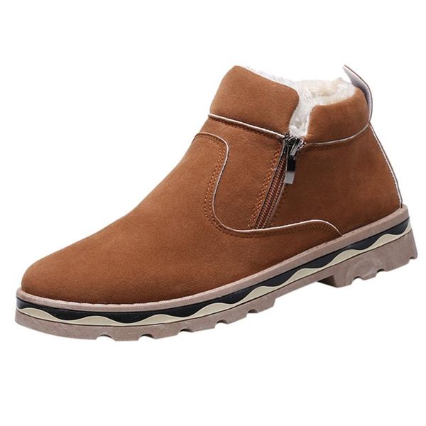 sagace winter men's warm snow boots casual round head zipper men's boots non-slip wear-resistant tooling shoes, Black
sagace winter men's warm snow boots casual round head zipper men's boots non-slip wear-resistant tooling shoes, Black