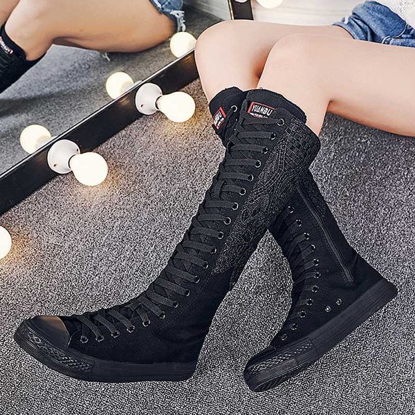 boots casual canvas high lace woman spring autumn long for women lace-up zip comfortable flat shoes 2021, Black
boots casual canvas high lace woman spring autumn long for women lace-up zip comfortable flat shoes 2021, Black