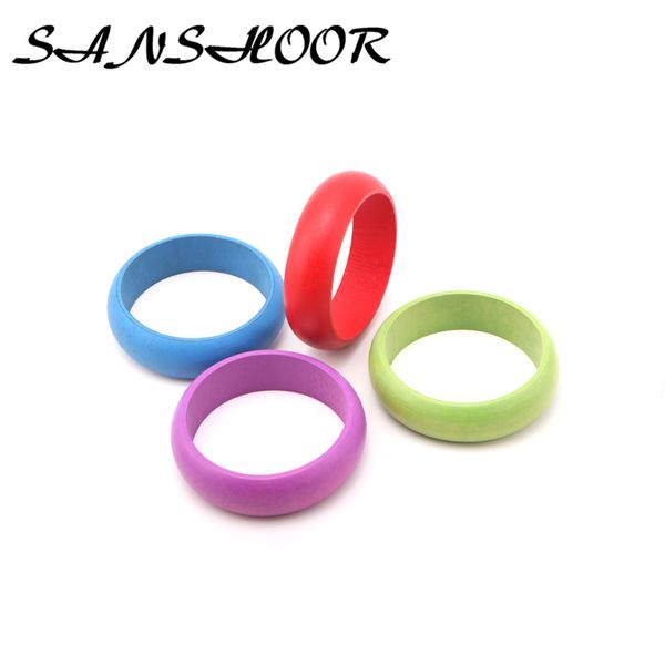 sanshoor 2.2cm width round wooden bangles bracelet colorful hand-painted ethnic vintage jewelry as women valentine gifts 4pcs, Black
sanshoor 2.2cm width round wooden bangles bracelet colorful hand-painted ethnic vintage jewelry as women valentine gifts 4pcs, Black