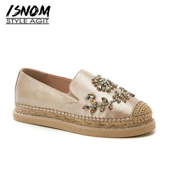 isnom crystal straw flats sheep leather shoes flats women 2020 bohemia style women flat shoes, Black
isnom crystal straw flats sheep leather shoes flats women 2020 bohemia style women flat shoes, Black