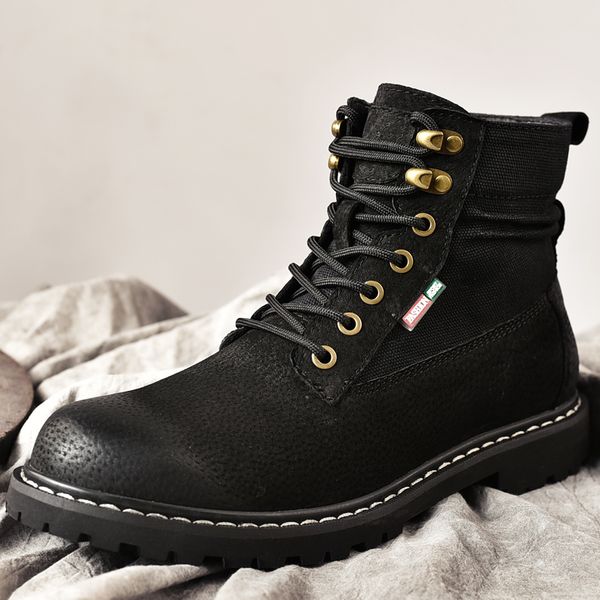 boots men ankle winter shoes handmade outdoor working leather vintage style waterproof warm 2021, Black
boots men ankle winter shoes handmade outdoor working leather vintage style waterproof warm 2021, Black