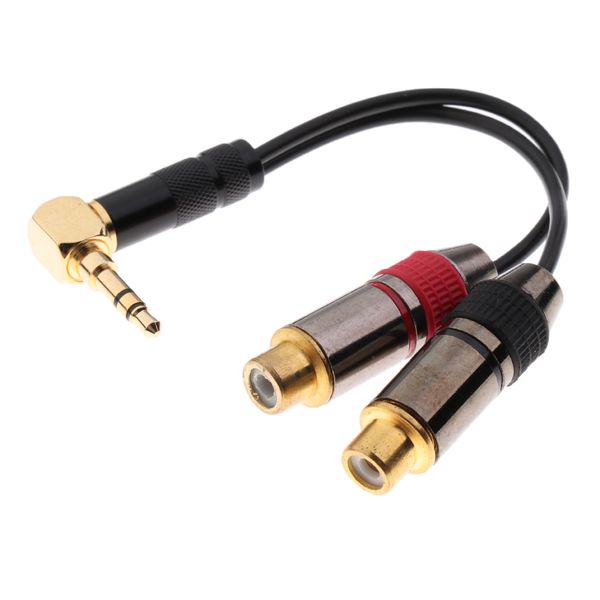 3.5mm 1/8'' stereo male right angle to 2 rca female adapter audio y splitter cable
3.5mm 1/8'' stereo male right angle to 2 rca female adapter audio y splitter cable