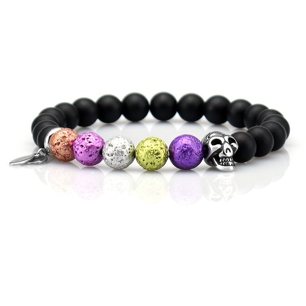 charm bracelets black natural volcano men bracelet onyx matte beads multicolor plated lava with stainless steel skull&drop for women, Golden;silver
charm bracelets black natural volcano men bracelet onyx matte beads multicolor plated lava with stainless steel skull&drop for women, Golden;silver